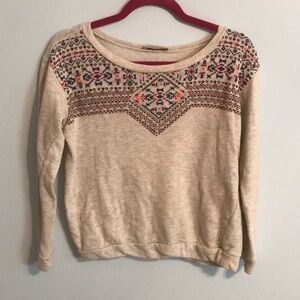 Urban Day Tribal Print Crewneck Multicolored